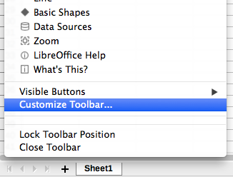 Customize Toolbar