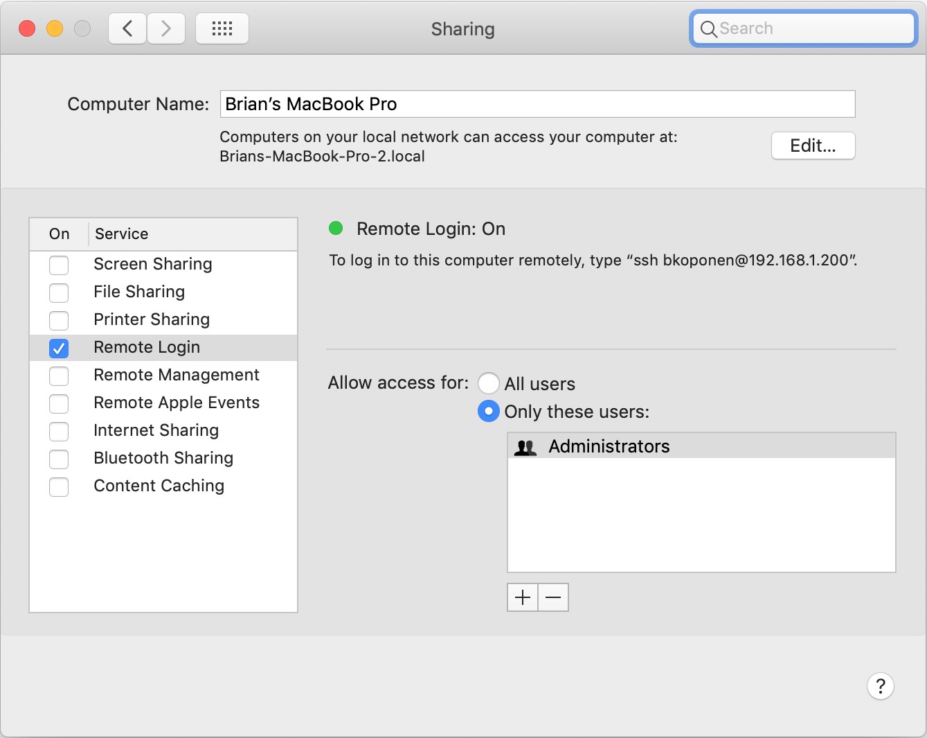 Sharing Preferences