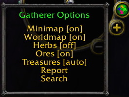 Gatherer Quick Menu