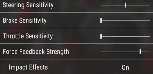 Force Feedback Settings for T248