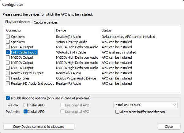 Equalizer APO Configurator