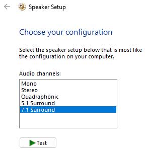 Windows Sound Control Panel